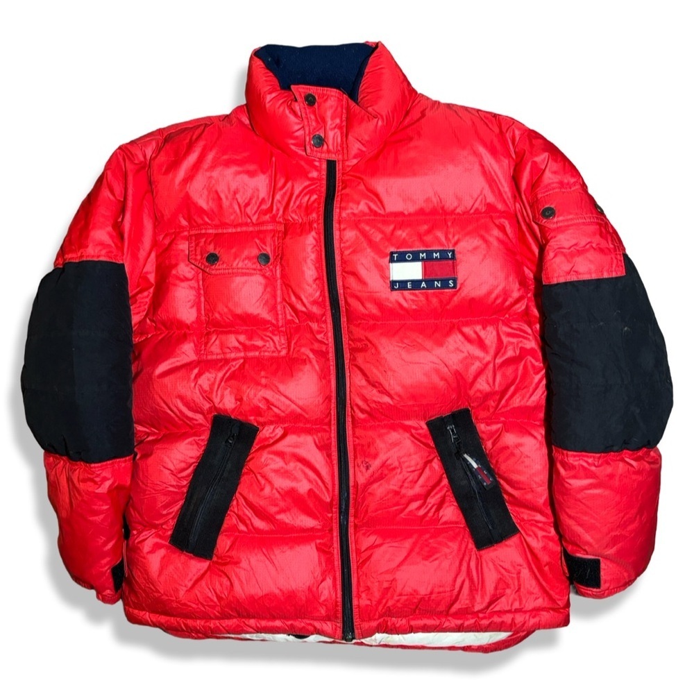Vintage 90s Tommy Hilfiger Down Fill Puffer Jacket